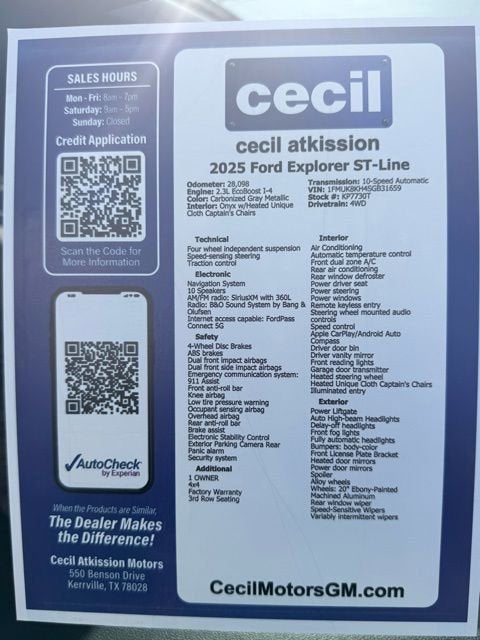 2025 Ford Explorer ST-Line