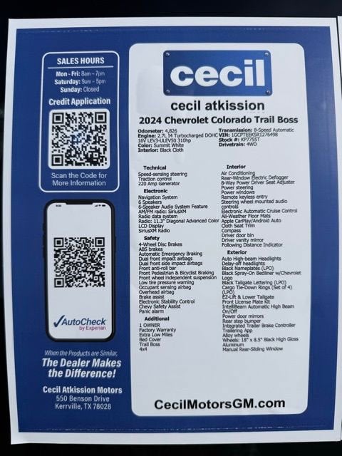 2024 Chevrolet Colorado Trail Boss