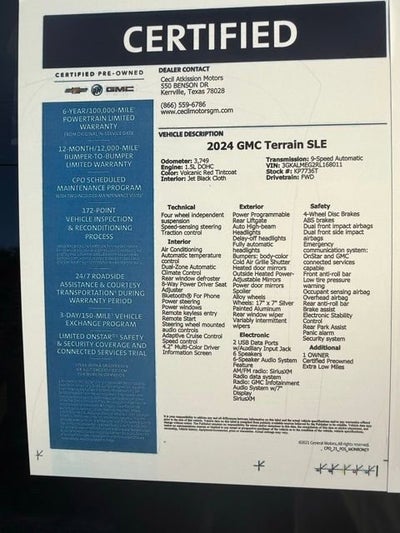 2024 GMC Terrain SLE