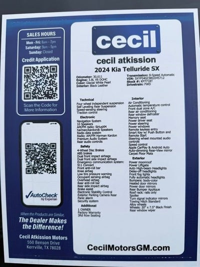 2024 Kia Telluride SX
